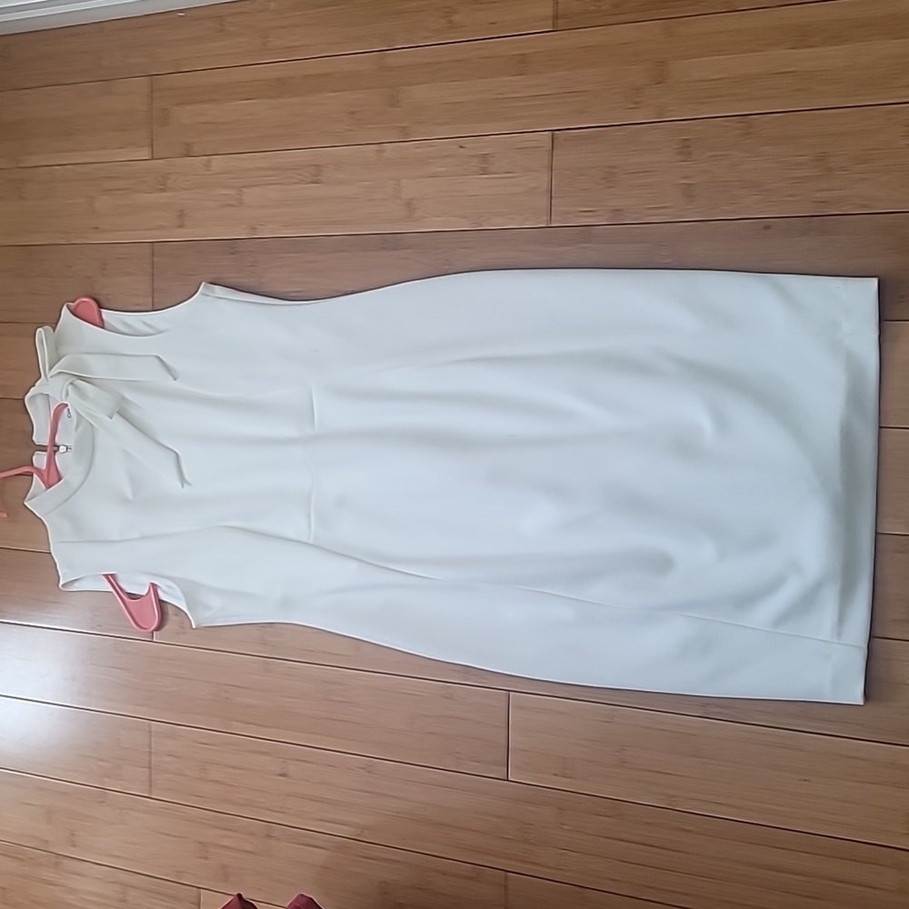 Calvin Kline sheath tie neck Sleevless Career dress SZ 10